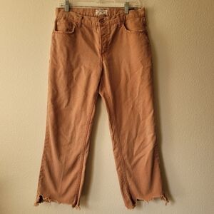 Free People Sienna Maggie Jeans Cropped We the Free Mid Rise Straight Leg